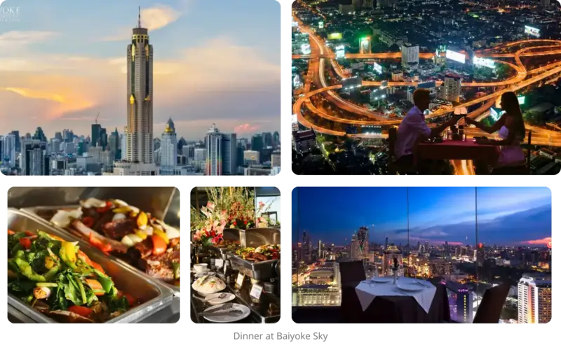 Ужин в ресторане Baiyoke Sky
